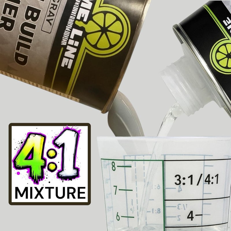 LiME LiNE Sand-able Automotive Primer Surfacer, Direct-to-Metal, High Build 2k Urethane, 1.25 Quart kit, (Black) 4:1 mixture - Image 5